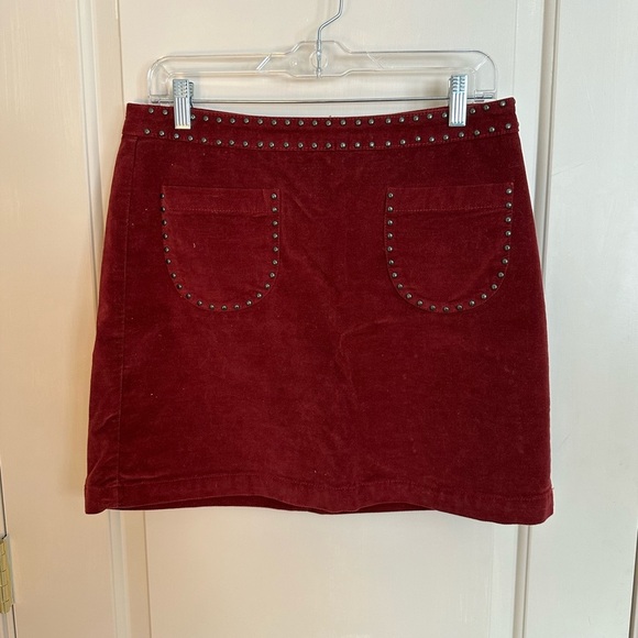 Red Mossimo Velvet Mini Skirt size 8 Cute Fun ❤️ - Picture 2 of 6